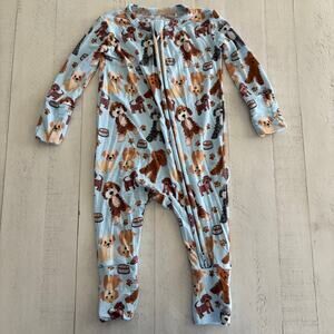 Gigi & Max Griffin Doggy Bamboo Convertible Sleeper 0-3 Months EUC Dog Print